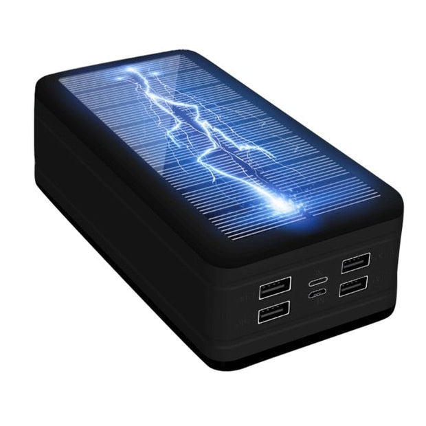 Fast Charging 99000mah Solar Power Bank Wireless With SOS LED Light Portable Charging For iPhone Samsung